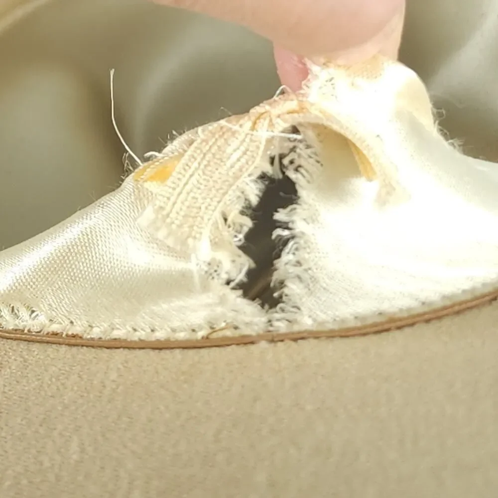 Resistol Vintage 7 1/8 Self Conforming Tan Beige Suede Felt Western Cowboy Hat